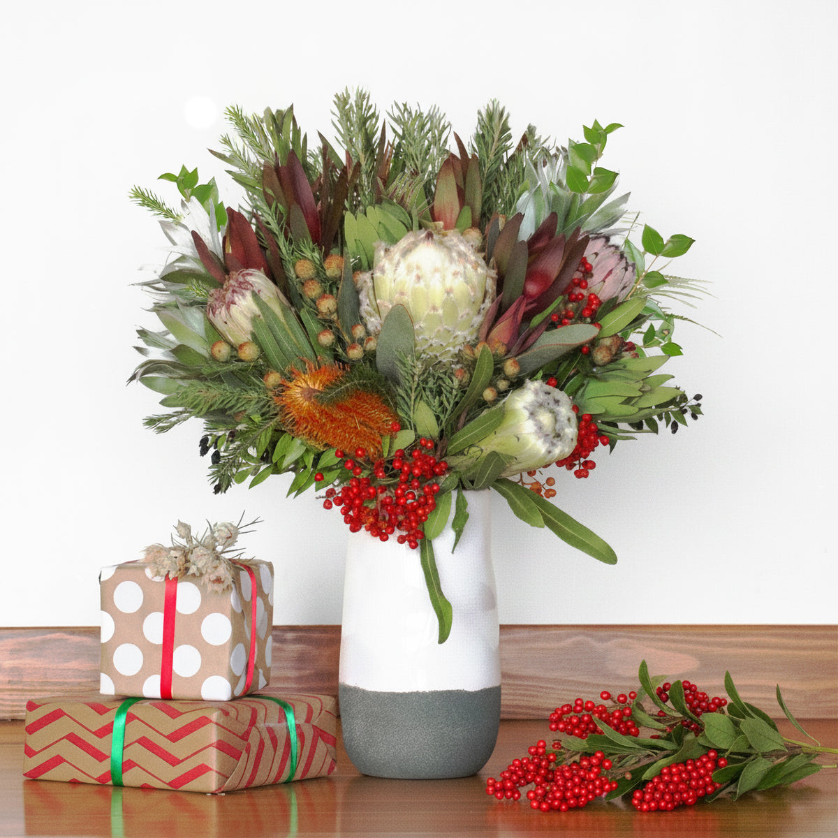 Happy Holiday Protea Bouquet
