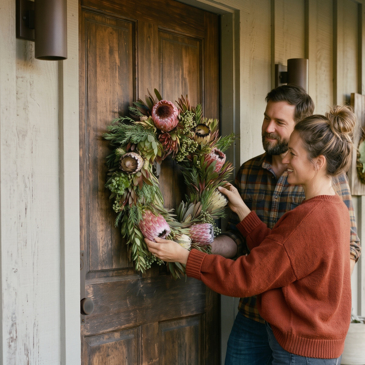 Holiday Protea Wreath